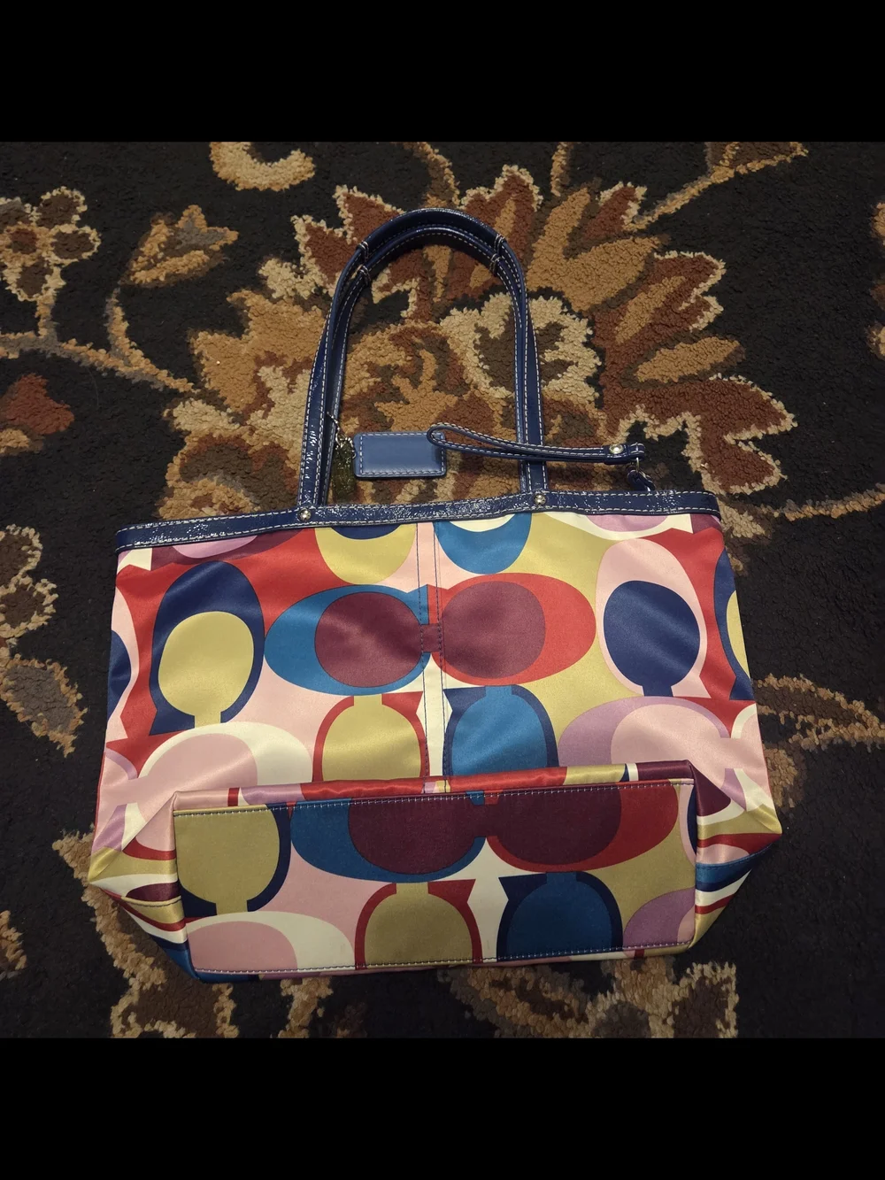 COACH Multicolor Signature Tote Bag